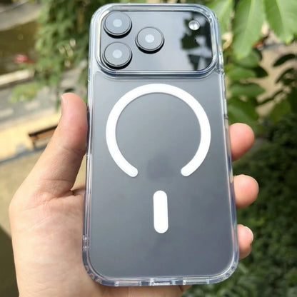 Original Frosted Transparent Magnetic Protective Case for iPhone 17 Air 17 Pro 16 15 14 13 Pro Max with Camera Button Protection