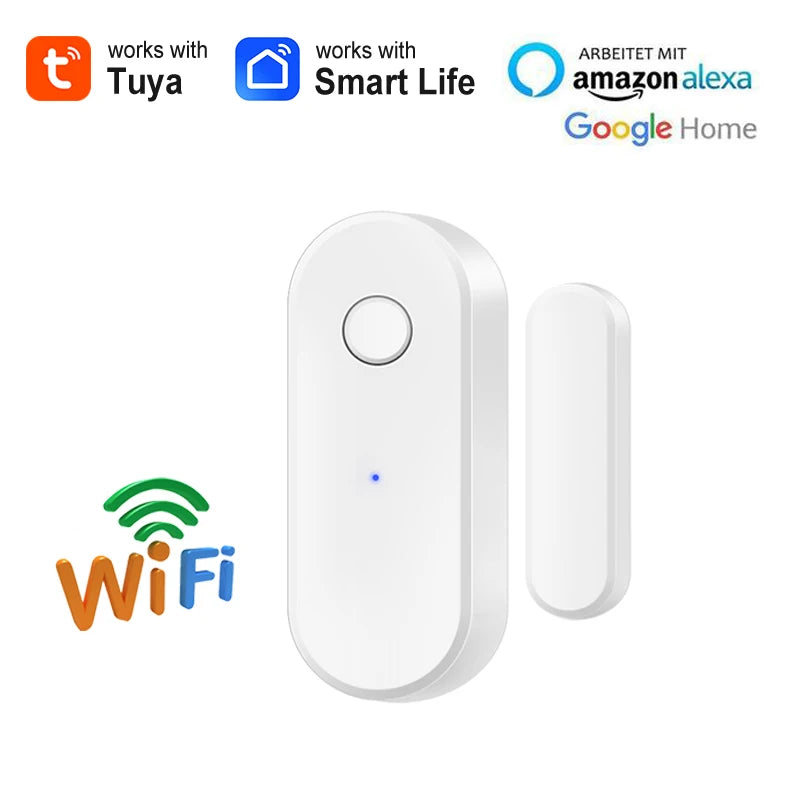 Smart Home Tuya WiFi Door Sensor Open Close Window Detector Security Alarm With Alexa Google APP Remote Control Notification