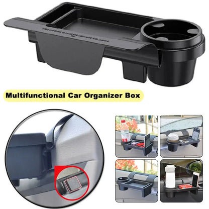 Multifunctional Car Organizer Box Side Door Window Storage Pocket Hanging Storage Rack with Cup HolderAuto Interior Accessories