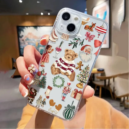 Christmas element series mobile phone case suitable for17/16/15/14/13/1211 Pro Max/Plus/X/8/7，Halloween Phone Case