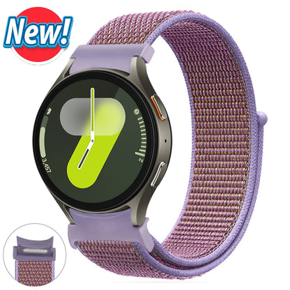 Nylon loop Band For Samsung Galaxy Watch 7 6 5 4 44mm 40mm 5 pro 45mm Sport 20mm bracelet Galaxy Watch6 Classic 47mm 43mm Strap
