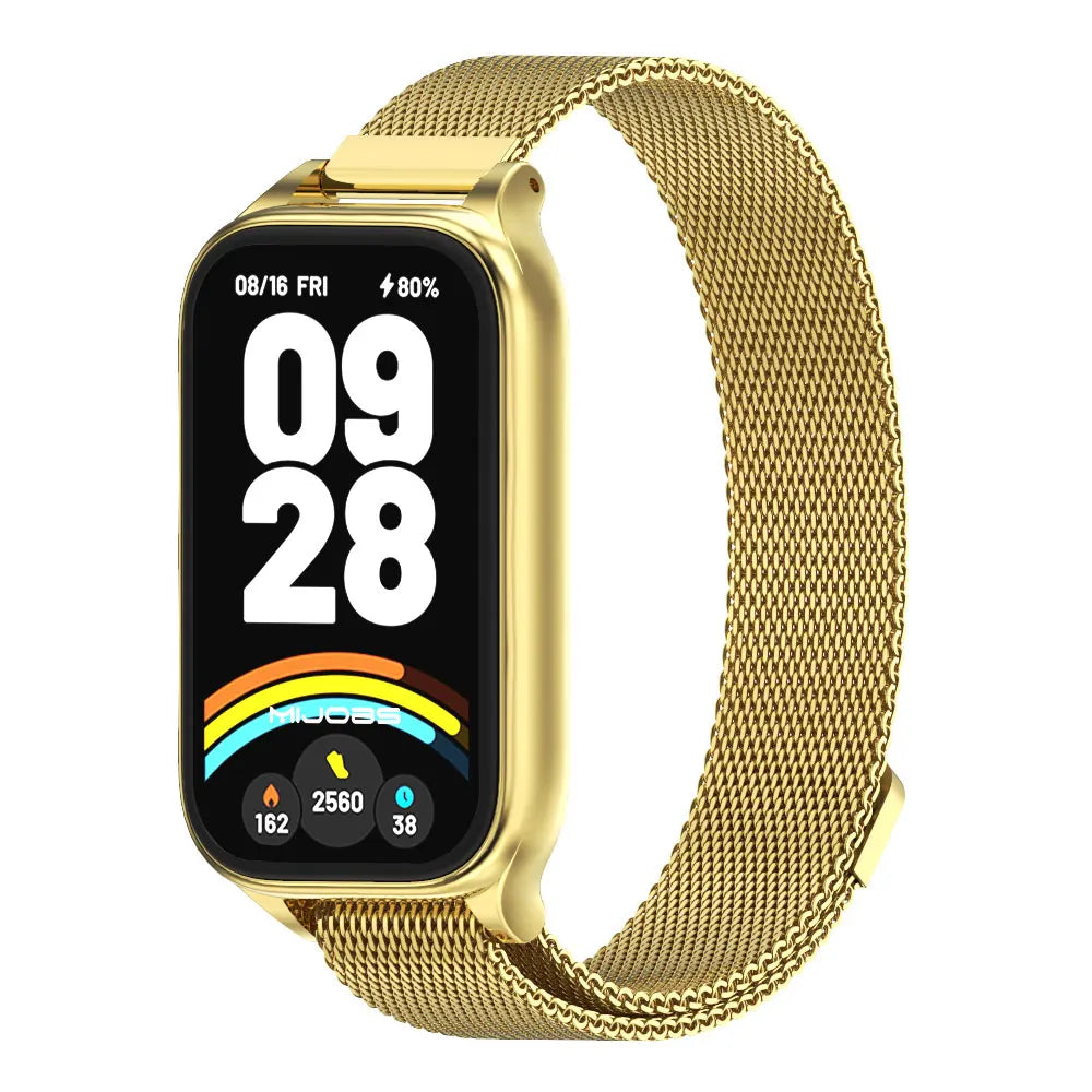For Xiaomi Smart Band 9 Active Strap Smart Bracelet Mi Band 9 Active Strap Metal Stainless Steel Replacement Wrist Watchband