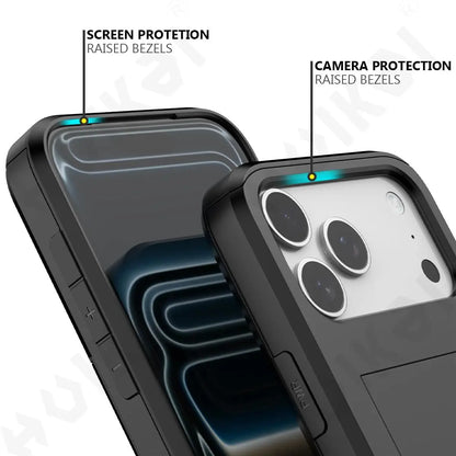 Case For iPhone 17 16 15 14 13 12 11 Pro Max Plus 2024 Slim Dual Laye Heavy Duty Protective Hidden Card Slot Wallet Cover