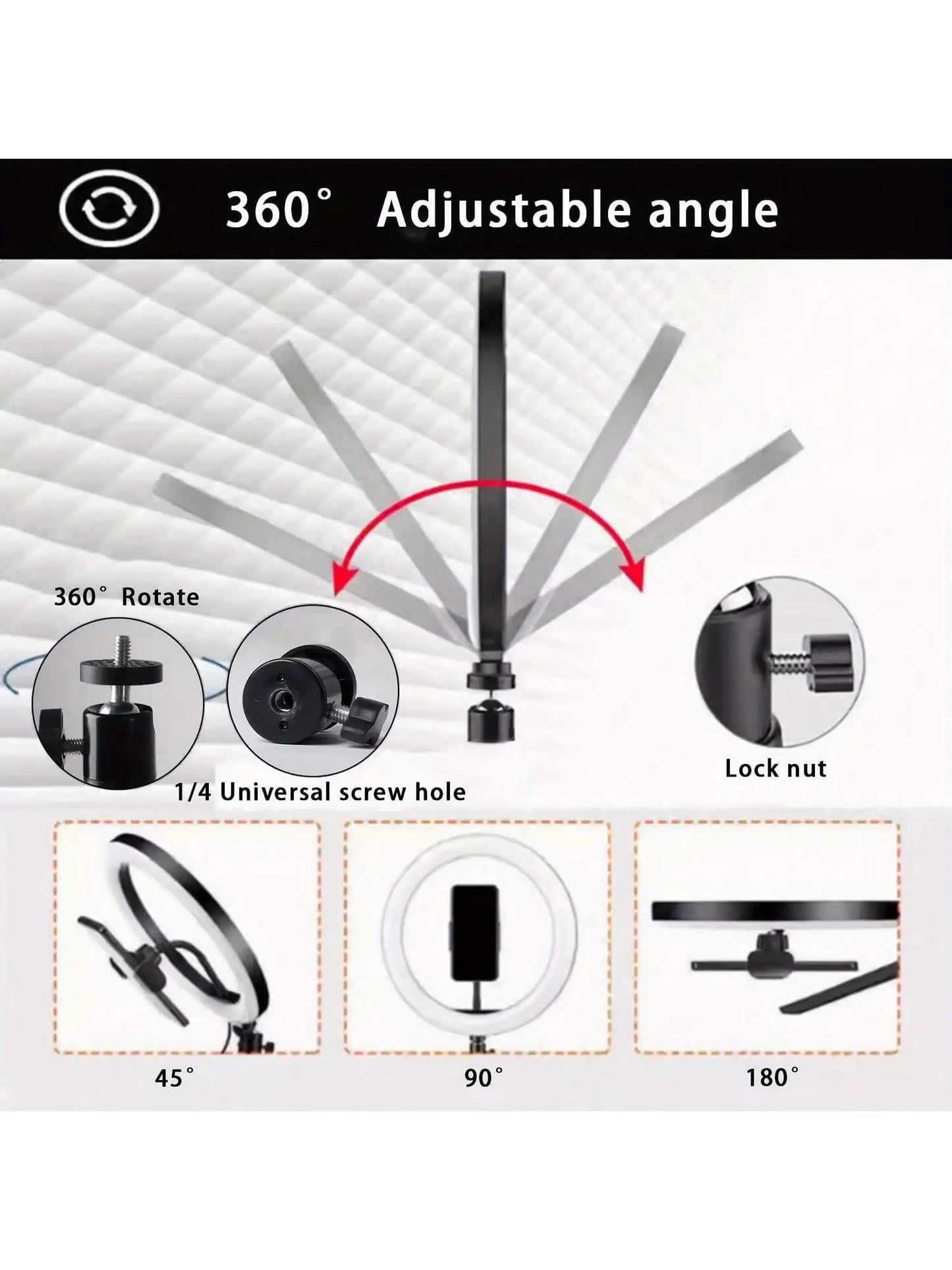 12-inch ring light tripod USB Remote Ring Selfie Light With Tripod Illuminate Your Brilliance