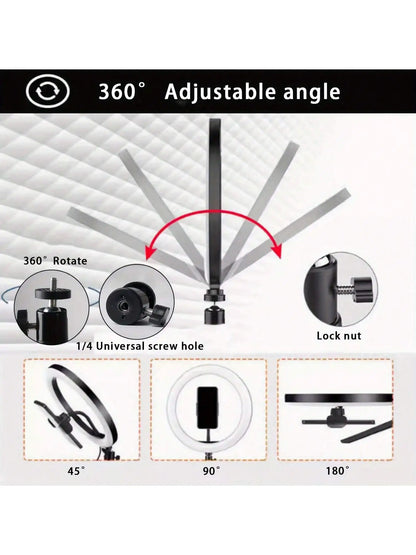 12-inch ring light tripod USB Remote Ring Selfie Light With Tripod Illuminate Your Brilliance