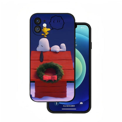Anime S-Snoopy Phone Case Silicone Soft For IPhone 16 15 14 13 12 11 Plus Pro Max Plus