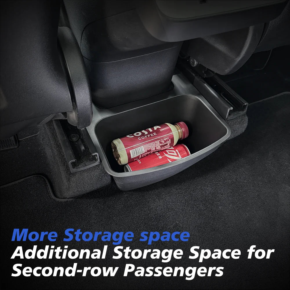 Rear Seat Storage Box for Tesla New Model Y 2025-2020 Launch Juniper Organizer Bins Backseat Trash Can Garbage Bag Tray
