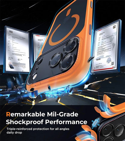 Camera Lens Protector Magnetic Case for Magsafe IPhone 17 Air 16 15 14 13 Pro Max Plus 17Pro 17Air 16Pro Mac Safe Phone Cover