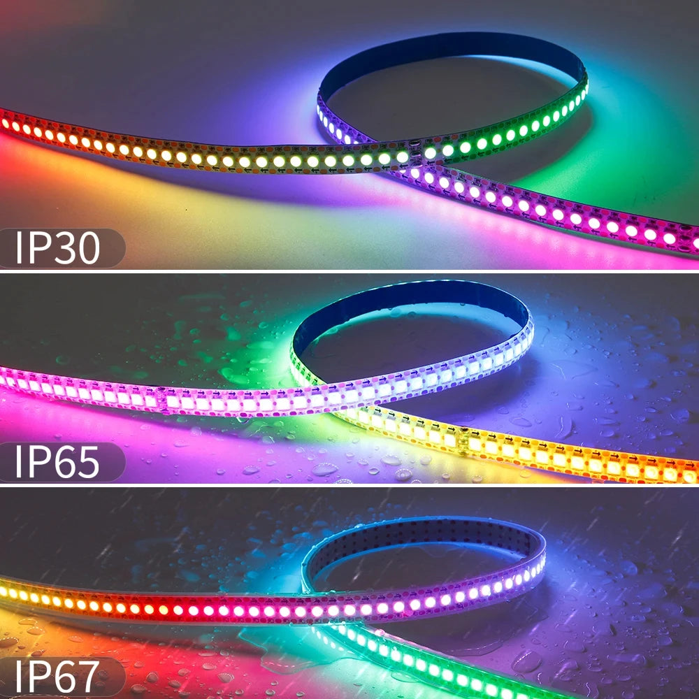 WS2811 WS2812B WS2813 WS2815 5050RGBIC Smart LED Strip Lights Individually Addressable IC  30/60/144Pixels/Leds/m Light DC5V/12V