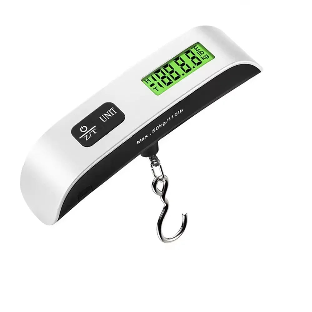 110lb/50kg Portable Scale Digital LCD Display Electronic Scale Weight Suitcase Travel Weighs Baggage Bag Weight Balance Tool - covers4phones
