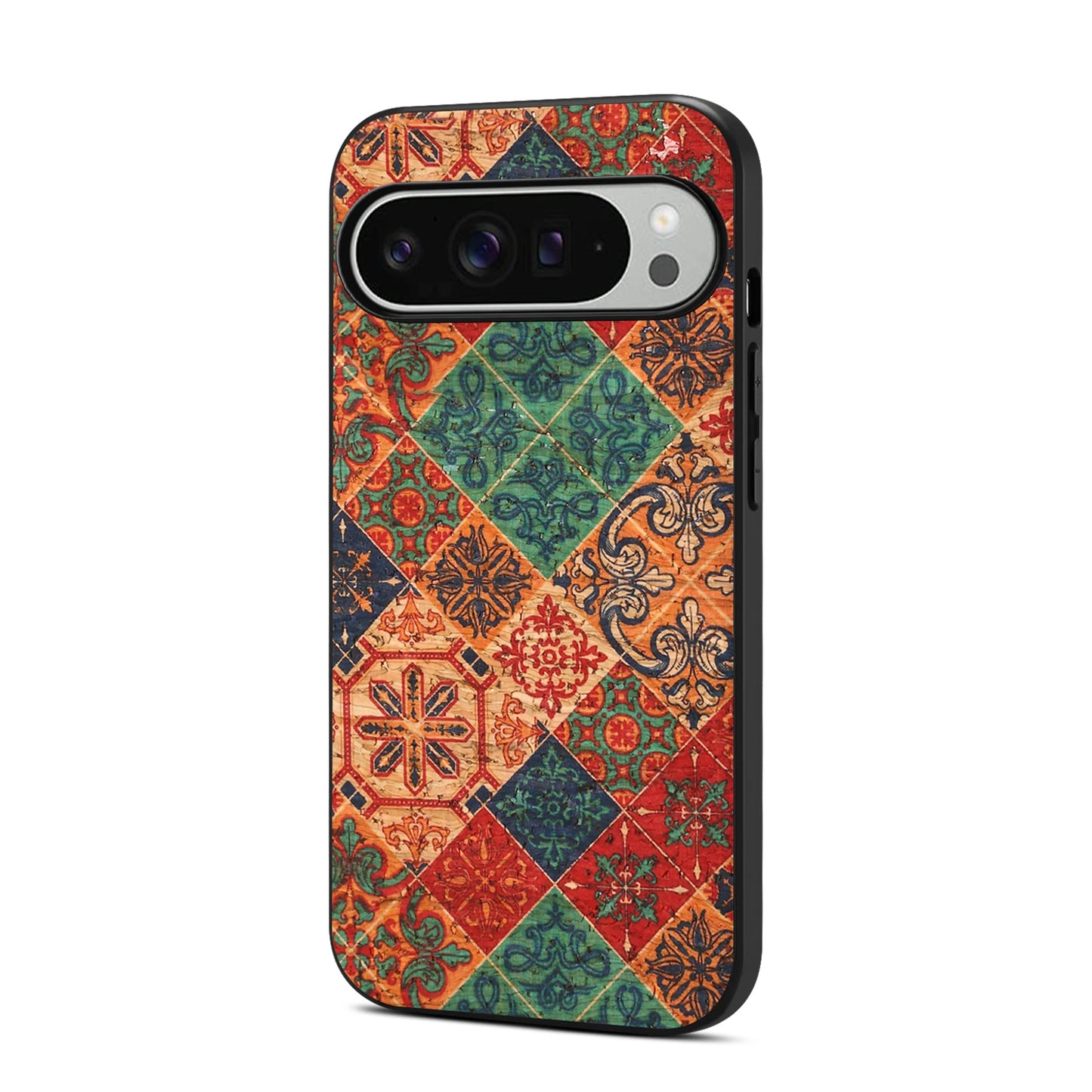 Shockproof European Floral Irregular Pattern Leather Back Case for Google Pixel 6 7 8 9 10 10A 10Pro 10ProXL
