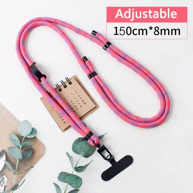 New Fashion Mobile Phone Lanyard Adjustable Outdoor Straps Universal Case Crossbody Shoulder Card Rope Anti-lost Chain for IPhone