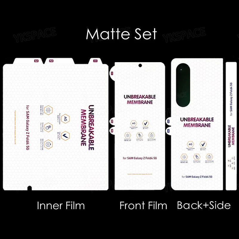 Front Back Soft Hydrogel Matte Film For Samsung Galaxy Z Fold 2 3 4 5 6 SE W21 W22 W23 W24 W25 Clear Frosted Screen Protector