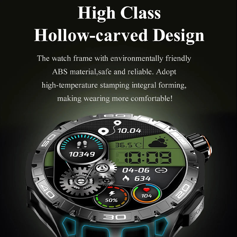 2026 New Outdoor Sports Smart Watch 1.43-inch AMOLED Bluetooth Call Heart Rate Monitoring AI Voice GPS Trajectory Smartwatches