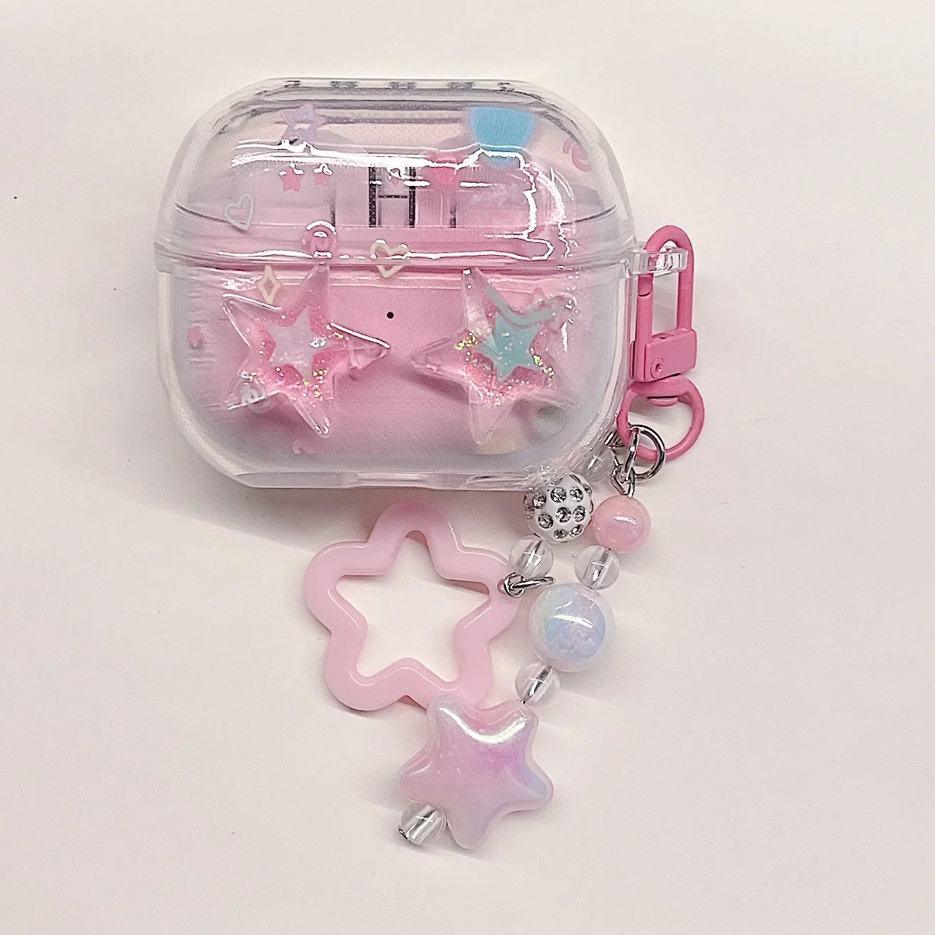 TPU Flower Earphone Case for Samsung Galaxy Buds 3 Pro for  Samsung Galaxy Bugs 3 Earphone Cover with Keychain