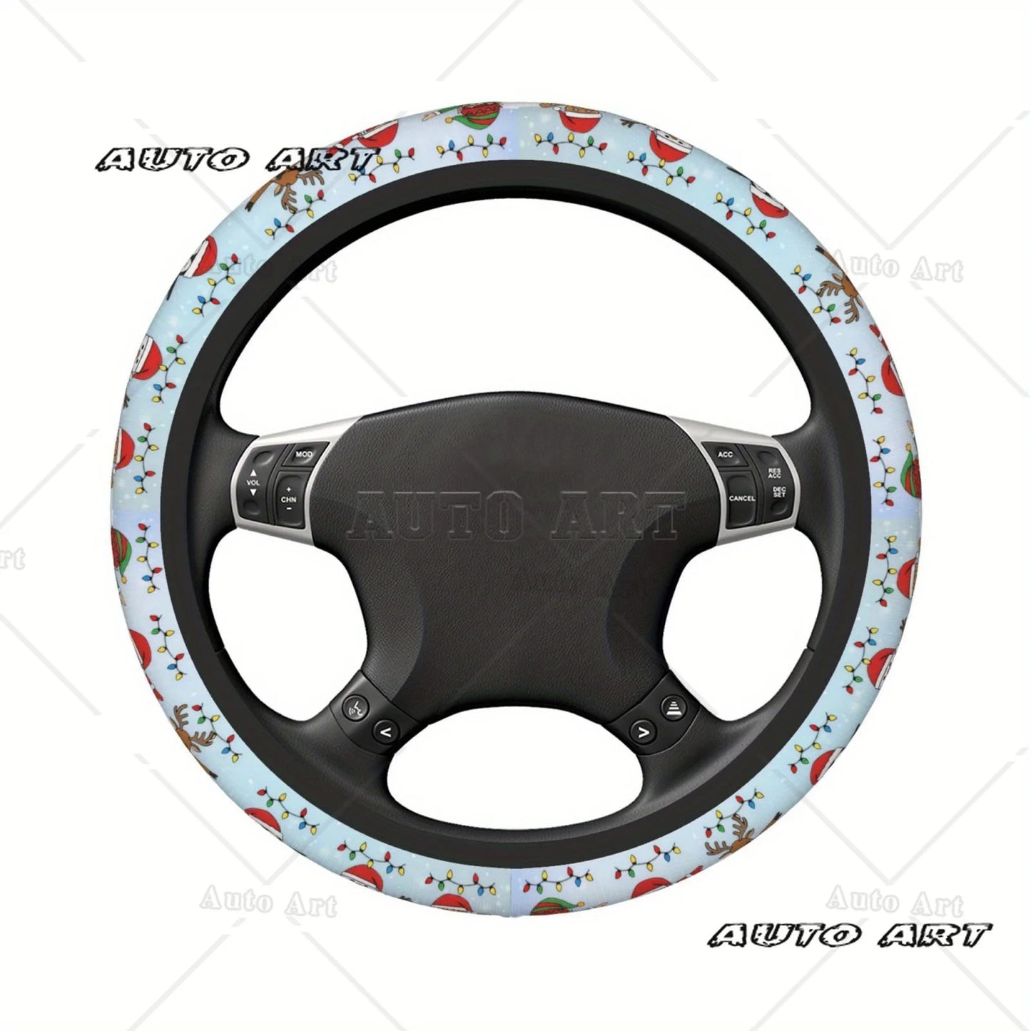 Christmas  Steering Wheel Cover Anti Slip Elasticity Car Accessories Steering Wheel Protector Universal 15 Inch for Women Man