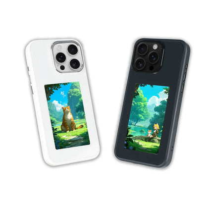 Smart phone cover case design nfc e ink phone case high resolution