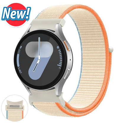 Nylon loop Band For Samsung Galaxy Watch 7 6 5 4 44mm 40mm 5 pro 45mm Sport 20mm bracelet Galaxy Watch6 Classic 47mm 43mm Strap