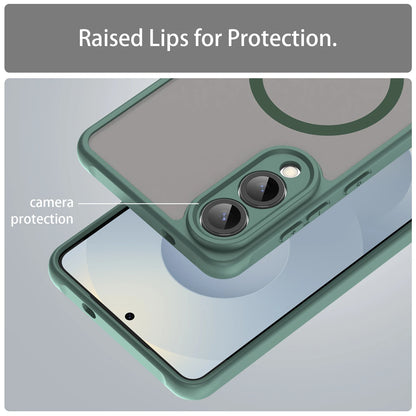 Magsafe Magnetic Luxury Armor Shockproof Case For Samsung Galaxy S25 Edge For Wireless Charge Cover Matte Translucent PC Coque