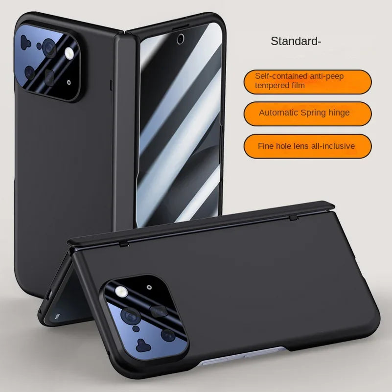 With Privacy Tempered Glass Flim Full Protective case For Google Pixel 10 Pro Fold Spring Hinge Holder Camera protect Cover