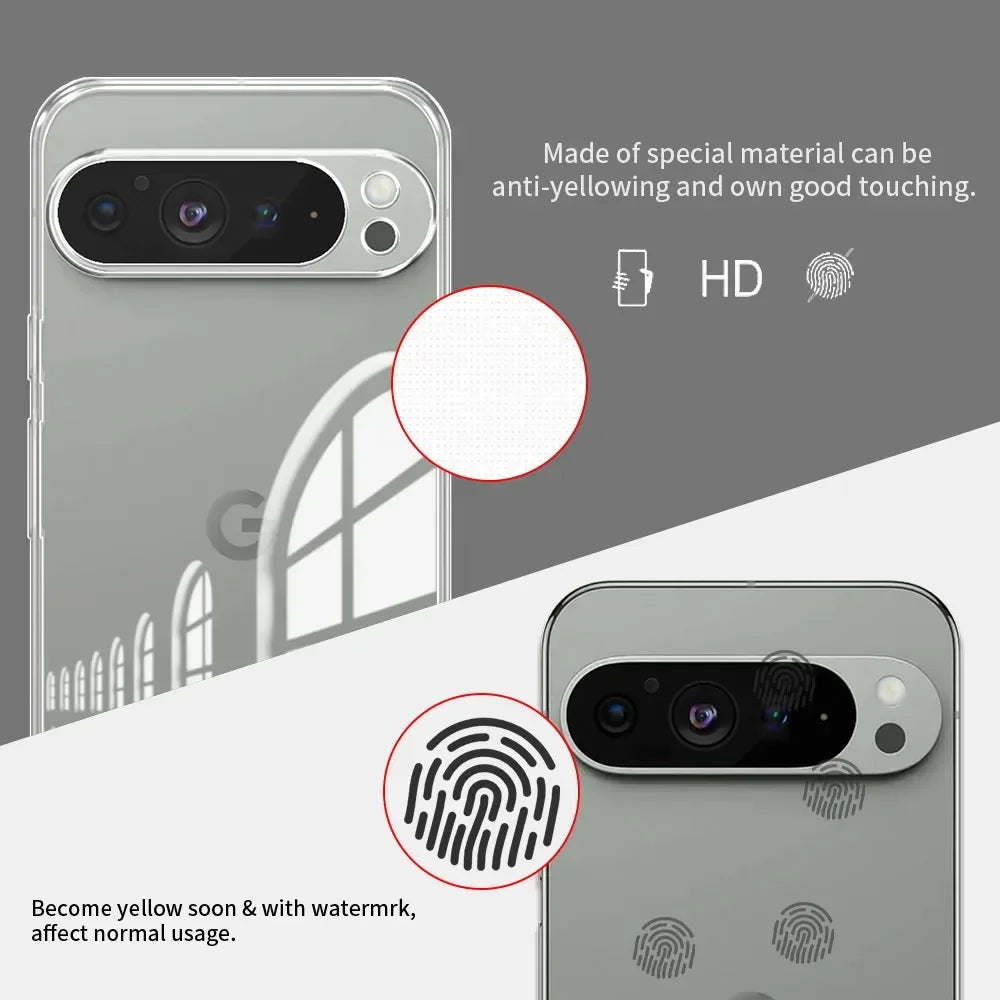 Ultra Thin Transparent Case For Google Pixel 9 Pro XL Case For Google Pixel 9 8 6 7 Pro 9A 8A 7A 6A Shockproof Soft Phone Cover