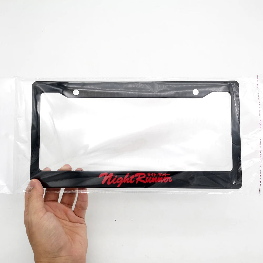 1 Pair(2pcs) JDM Racing Style USA Standard ABS Car License Plate Frame For Tofu Akina Fake Taxi Spoon Hokkaido Decoration Auto