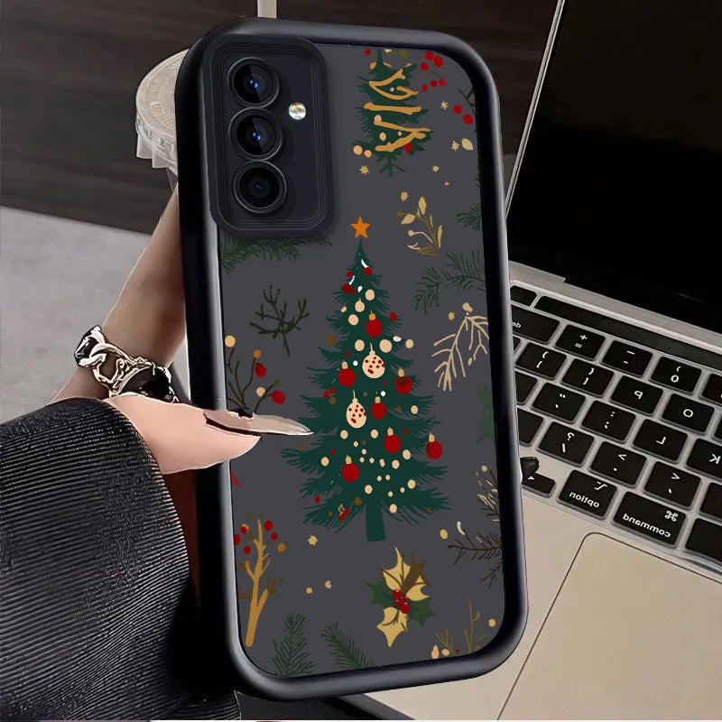 Christmas Tree Case for Samsung Galaxy S25 Ultra Plus S24 S23 S22 S21 S20 FE A73 A72 A71 A56 A55 A54 5G A52 A52S A51 4G Cover