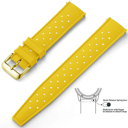 Tropical Silicone Watch Band Quick Release Watch Band 18mm 20mm 22mm Rubber Tropic Smart Watch Strap for Oris Seiko Citizen