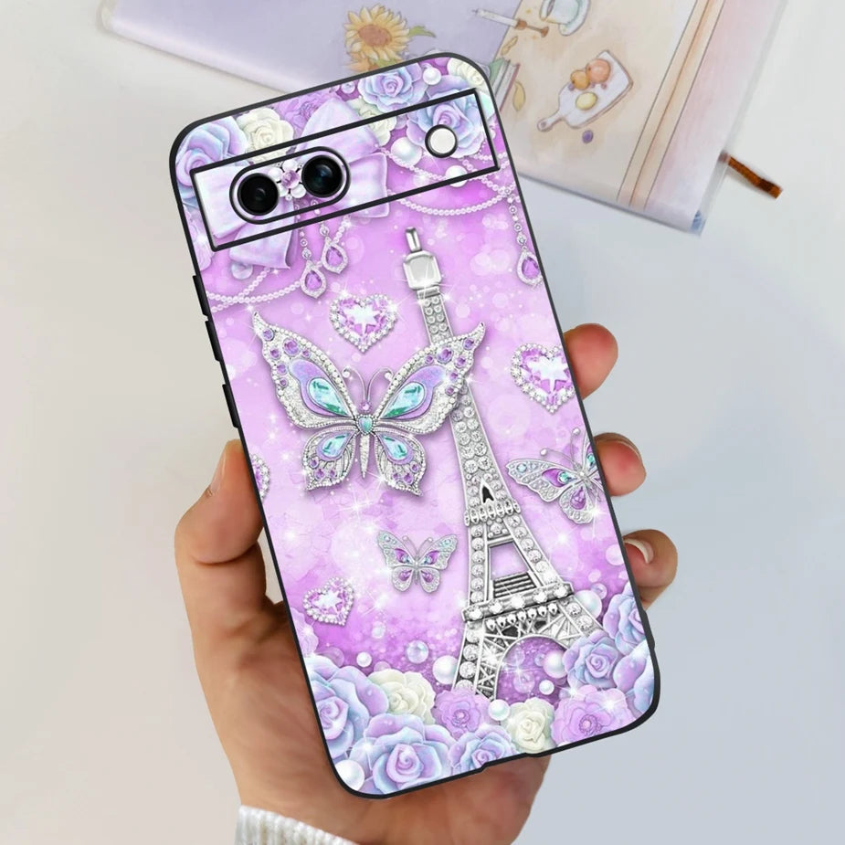 For Google Pixel 8A Case Stylish Painted Cover Soft TPU Shockproof Phone Case For Google Pixel 8 Pro Pixel8A Fundas Coque Bumper