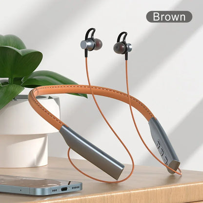 Wireless Headphones Magnetic Sport Neckband Neck-hanging TWS Earbuds Wireless Blutooth Headset with Mic