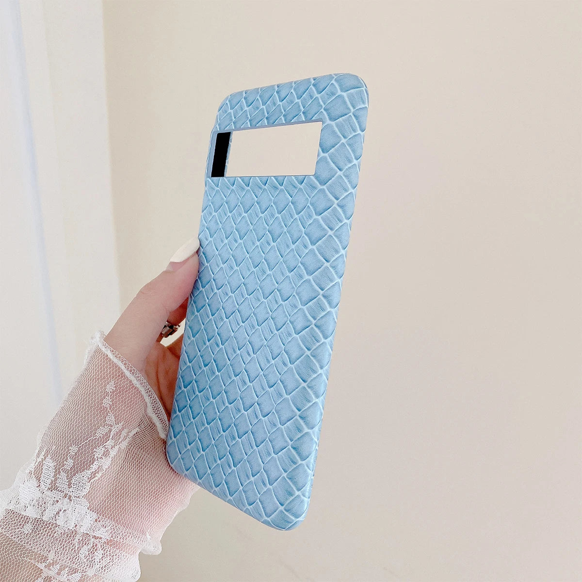 Luxury Leather Phone Case For Google Pixel 8 7 6 Pro 7a 6a 4a 5 4 XL Simple Fashion Woven Plaid Pattern Cover