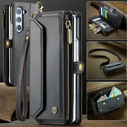 Crossbody Purse for Samsung Galaxy Z Fold 7 Fold5 Fold 4 3 Fold 6 Leather Flip Case Book Wallet Coque Retro Vintage Card Slots