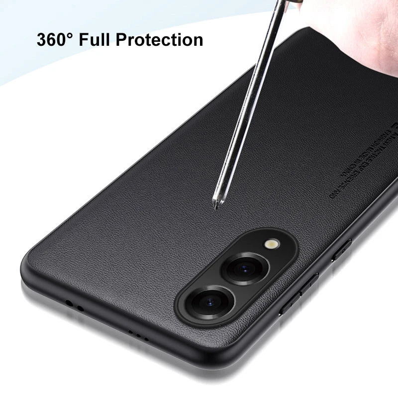 Luxury PU Leather Case For Samsung Galaxy S25 Edge Back Cover Silicone Shockproof Protection Phone Case For Samsung S25 Edge 5G