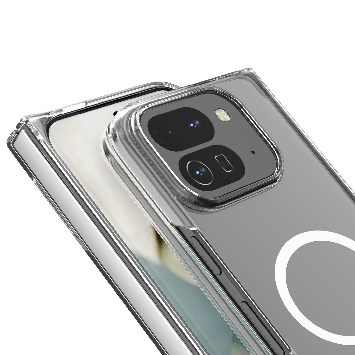 For Google Pixel 9 Pro Fold Case Protective Clear Magsafe Anti-Scrach Shell Back Cover