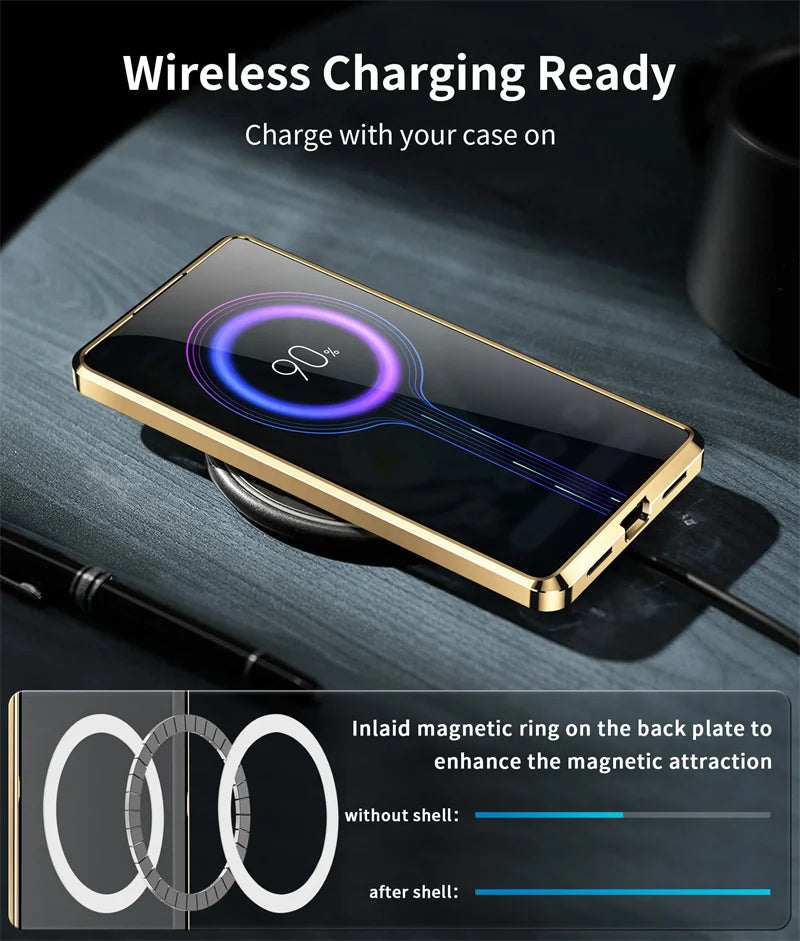 Metal Magnetic Magsafe Case For Google Pixel 7 Pro Aluminium Alloy Camera Lens Glass Film Cover For Pixel 7 pixel7 Pro Case Etui