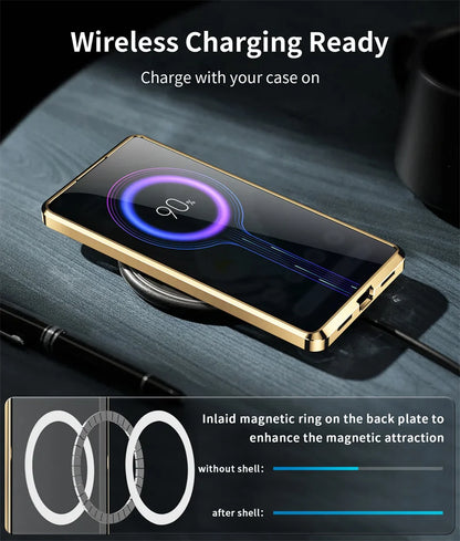 Metal Magnetic Magsafe Case For Google Pixel 7 Pro Aluminium Alloy Camera Lens Glass Film Cover For Pixel 7 pixel7 Pro Case Etui