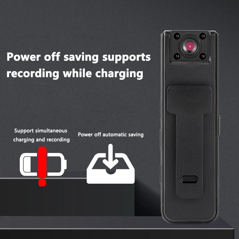 A9 Mini Handheld Camera 1080P HD Infrared Night Vision Back Clip Camera Recorder Outdoor Sports Riding Handheld Camera