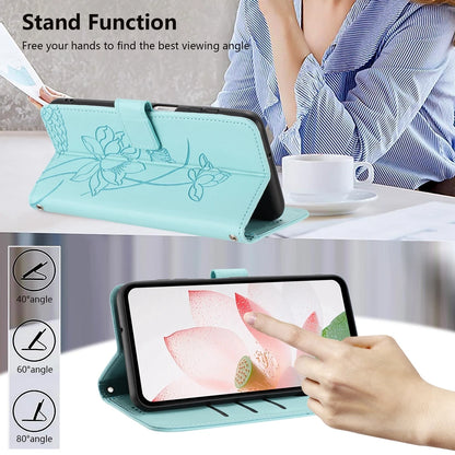 for Funda iPhone 17 16 15 14 13 12 11 Pro Max Lotus Leather Phone Case for Etui iPhone 17 Air 16E 15 Plus Cases Flip Cover Women