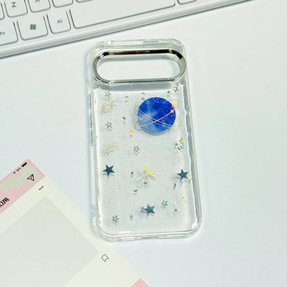 Glitter Star Planet TPU Cases For Google Pixel 9 8 7 6 5 A Pro Transparent PC Drop Glue Cover for Google Pixel 10 9 pro XL 4 a