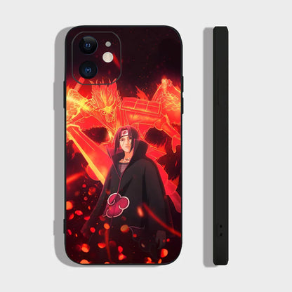 Classic Anime Narutos Uchiha Itachi Phone Case For IPhone 16 15 14 13 Pro Max 11 12 Mini X Xs XR Se 2022 Black Silicone Cover