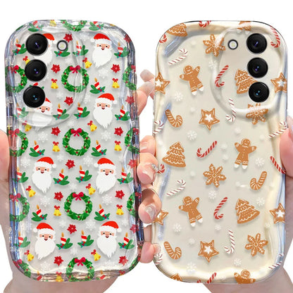 Christmas Pattern Case for Samsung Galaxy S24 S23 S22 S21 Ultra Plus S20 FE A73 A72 A71 A55 A54 5G A53 A52 A51 4G A50S A50 Cover