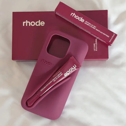 Fashion Lip Gloss Portable Silicone Shockproof Phone Case with Lipstick Suitable for IPhone 11 12 13 14 15 16 17 Pro Max Plus