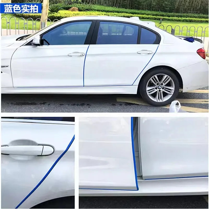 3/6M Car Door Chrome Moulding Trim Strip Edge Scratch Guard Protector Cover Strip Roll Chrome Styling Moulding Trim Strip