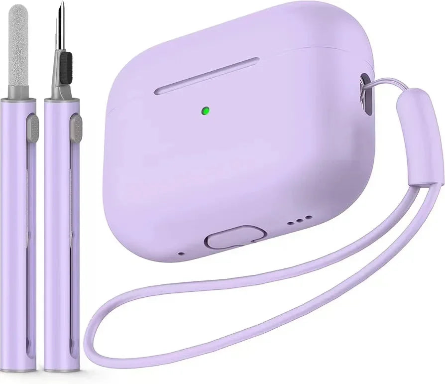 AirPods Pro Case Cover with Cleaner Kit Soft Silicone Protective Case for Apple AirPod Pro 2nd 1st Generation Case for Women Men