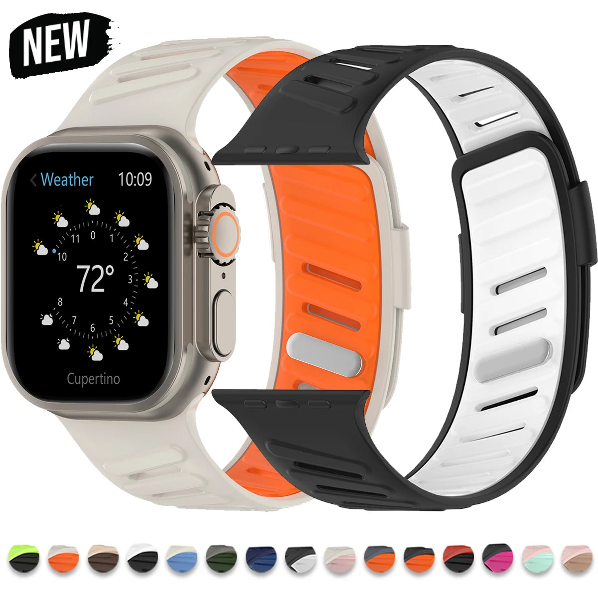 Silicone Sport Band For Apple Watch Ultra2 3 49mm Strap 42mm 44mm 45 46mm Slanted Buckle Bracelet for iWatch 11 10 9 8 7 654SE3
