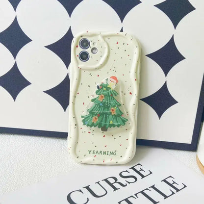 3D Santa Claus Elk Christmas Tree Case For Samsung Galaxy S25 Ultra S24 S23 S22 Plus s24fe A56 A36 A26 A07 A17 A55 A35 Cover