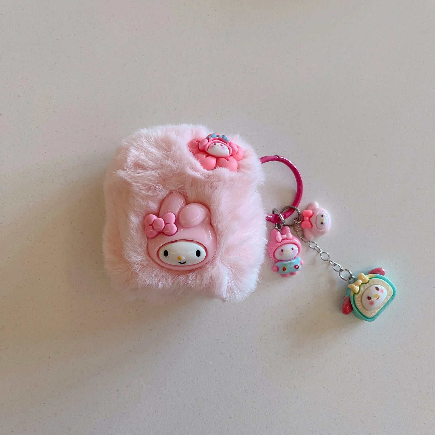 Kawaii Plush Case for Airpods 1/2 Pro 3rd Pro2 Sanrio Kitty Melody Kuromi Pochacco PomPurin Earphone Cover Anti-Fall Protection