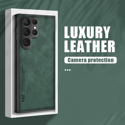 Sheepskin Magnetic Case For Samsung S25 S24 Ultra S22 Plus S21 S20 FE Cases For Samsung S23 Ultra Note 20 10 Leather Phone Cover