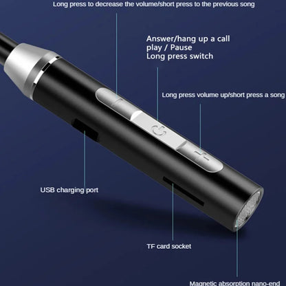 Wireless Hanging Neck Band Earphones Large Battery Bluetooth 5.1 Headset for Sports