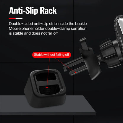 Universal Wireless Car Charger Stand Base Air Outlet Clip Accessories Desktop Dashboard Fixed Installation Mobile Phone Holder